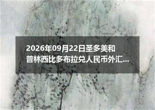 2026年09月22日圣多美和普林西比多布拉兑人民币外汇牌价最新兑换参考价