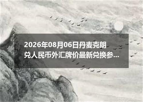 2026年08月06日丹麦克朗兑人民币外汇牌价最新兑换参考价