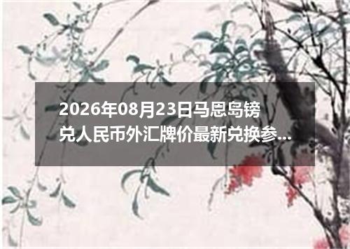2026年08月23日马恩岛镑兑人民币外汇牌价最新兑换参考价