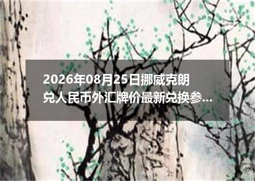 2026年08月25日挪威克朗兑人民币外汇牌价最新兑换参考价
