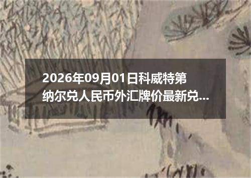 2026年09月01日科威特第纳尔兑人民币外汇牌价最新兑换参考价